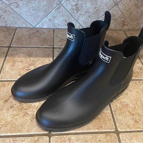 Asgard size 10 / 41 black Women's Ankle Rain Boots Waterproof Chelsea Boots ☔️ - Picture 1 of 10
